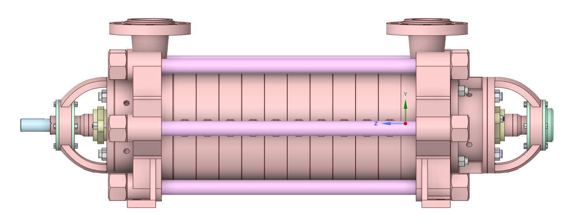 泵三维模型6:DG46多级泵